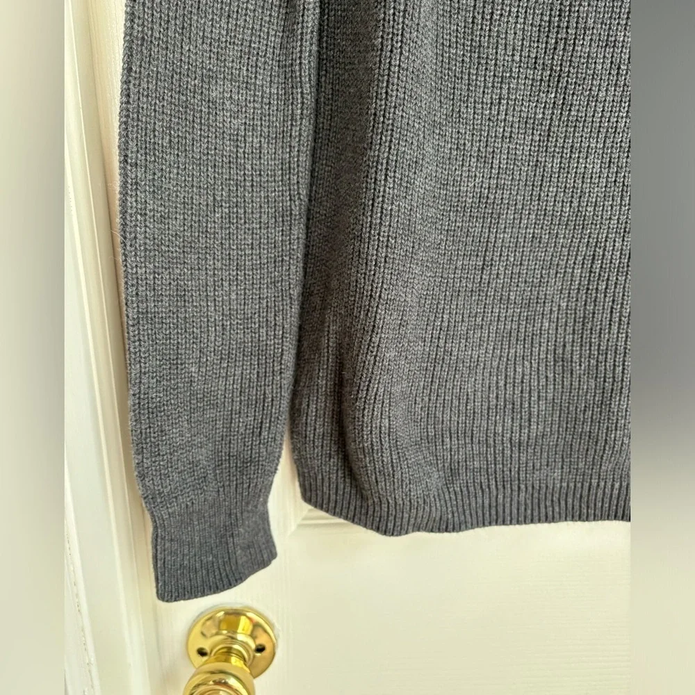 J. Crew Mercantile Gayle Bow-neck Sweater in Charcoal Gray Crewneck Knit Preppy